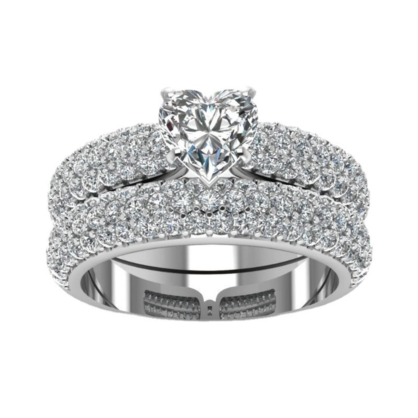 Elegant Handmade White Stone Engagement Ring for Women - Luxury Cut Wedding Jewelry Gift for Brides & Teen Girls | Perfect for Proposals, Anniversaries & Special Occasions