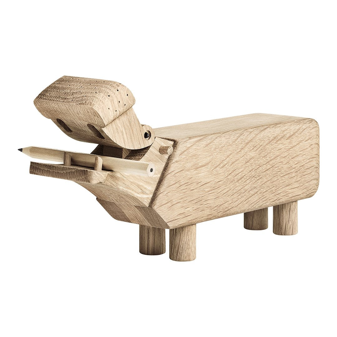 Kay Bojesen Wooden Hippo Figurine - Handcrafted Scandinavian Animal Decor for Nursery, Kids Room & Bookshelf | Unique Gift Idea for Baby Shower & Home Decor