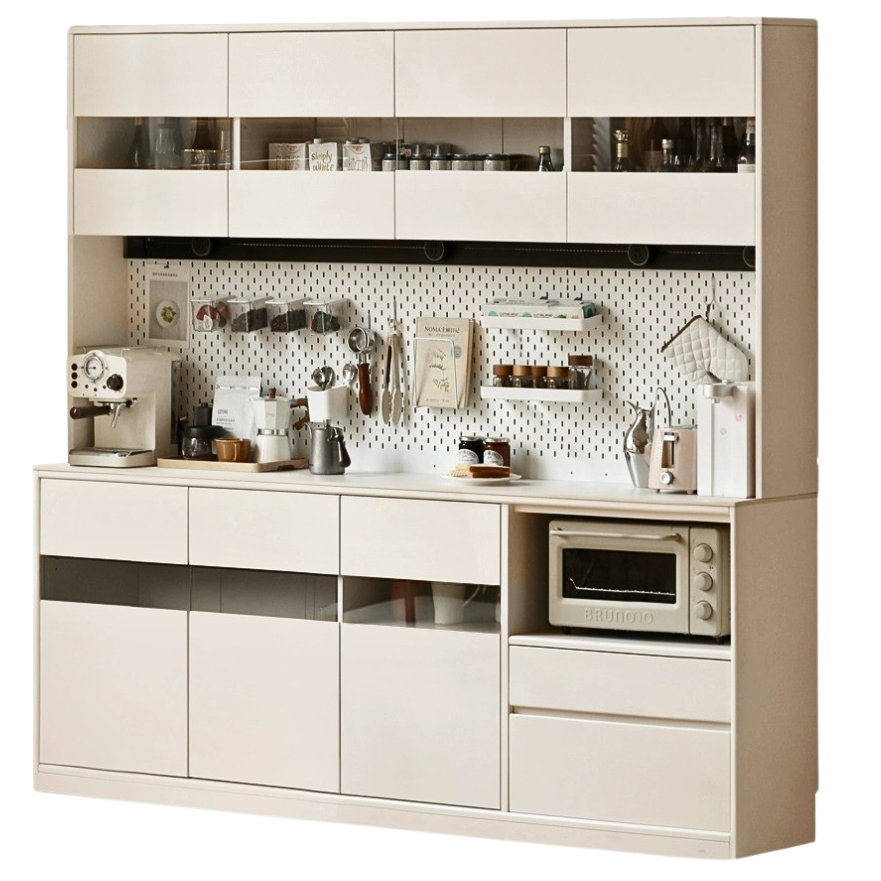 out of stock 78.7x14.9x78.7 inch / 200x38x200сm / Warm white color / sideboard (38cm deep) + shelf + electric rail
