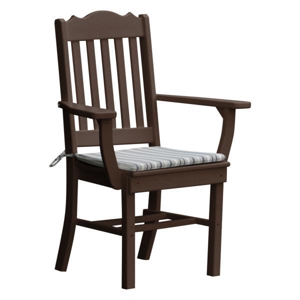 Elegant Royal Dining Chair with Arms - Luxury Upholstered Seat for Formal Dining Room, Banquet, and Home Decor