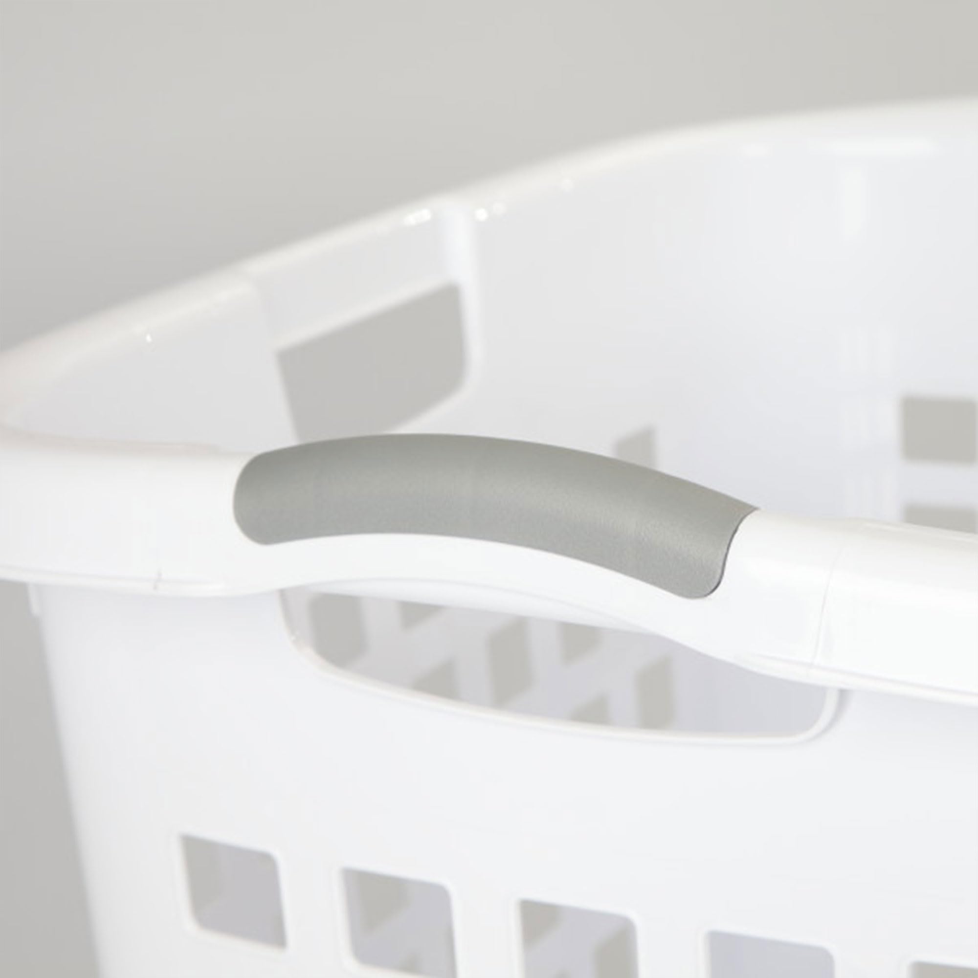 Sterilite Ultra Easy Carry Laundry Hamper with Comfort Handles - White Plastic Clothes Basket for Bedroom & Laundry Room - 12-Pack - Perfect for College Dorms, Apartments and Home Organization