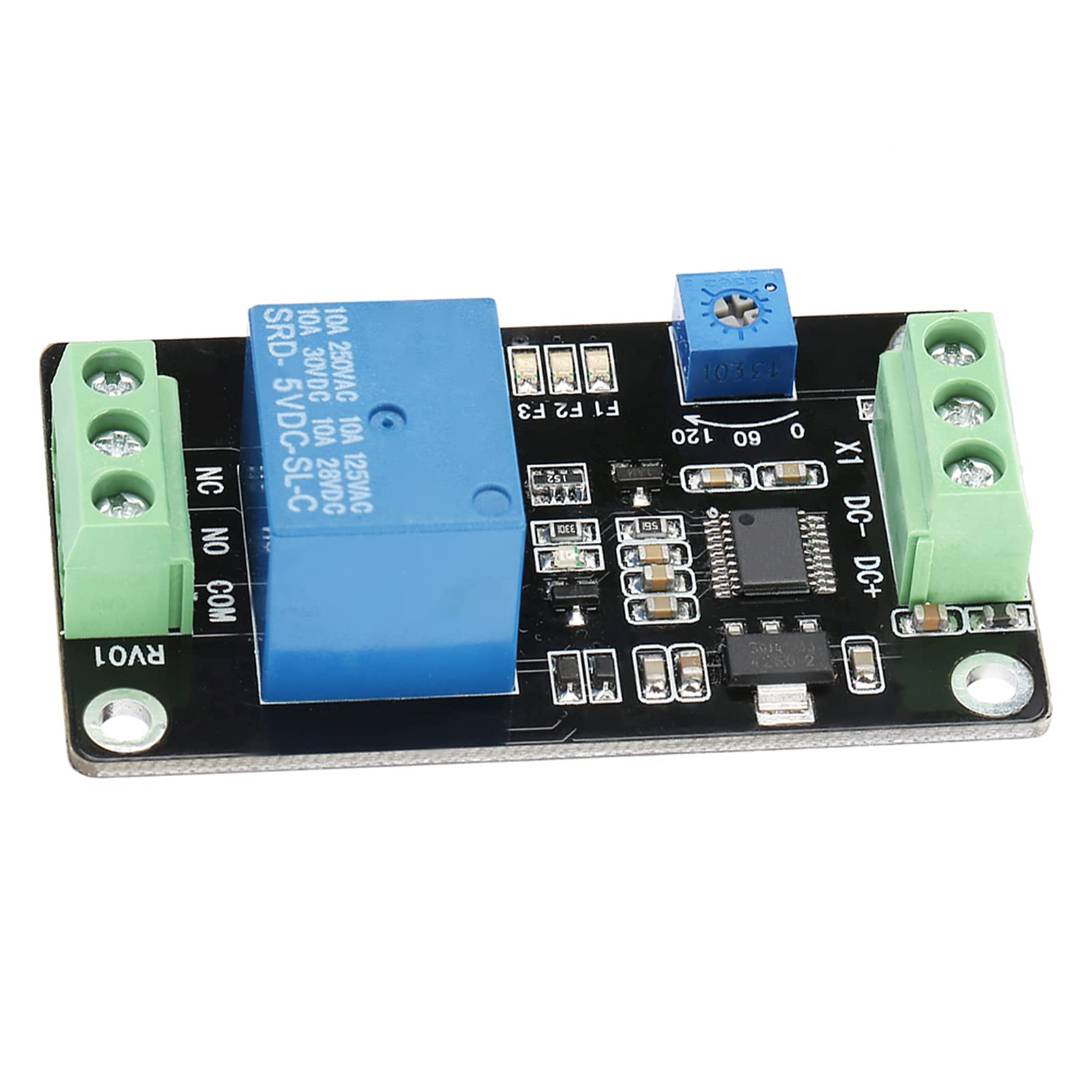 FTVOGUE Timer Relay Module - Self-Locking Delay On/Off Time Switch for DC 5V/12V/24V (DC12V Model) - Perfect for Industrial Automation, Home Appliances, and DIY Electronics Projects
