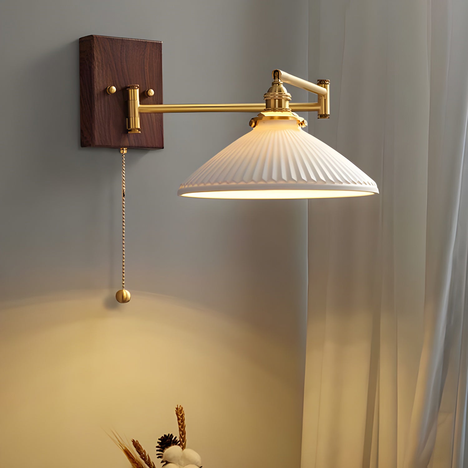 Modern Ceramic Geometric Wall Lamp - Minimalist Home Decor for Living Room, Bedroom & Office - Stylish Ambient Lighting for Indoor Spaces