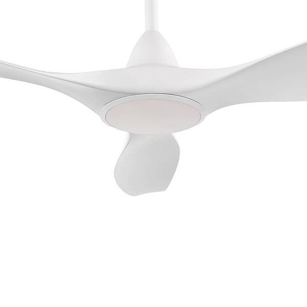 Eglo Noosa 52 Inch 132cm DC Ceiling Fan with 18W LED CCT Light in White - Energy Efficient Modern Ceiling Fan for Living Room, Bedroom & Outdoor Spaces