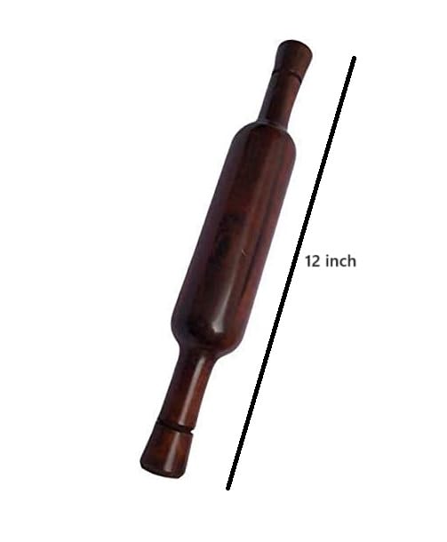 VG Craft Pure Sheesham Wood Handmade Roti Belan Chapati Roller - 12