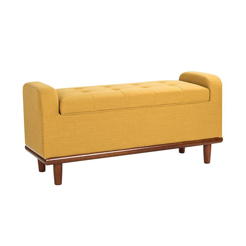 Clover Upholstered Flip Top Storage Bench - Stylish Ottoman with Hidden Storage for Living Room, Bedroom & Entryway - Perfect for Home Organization & Extra Seating