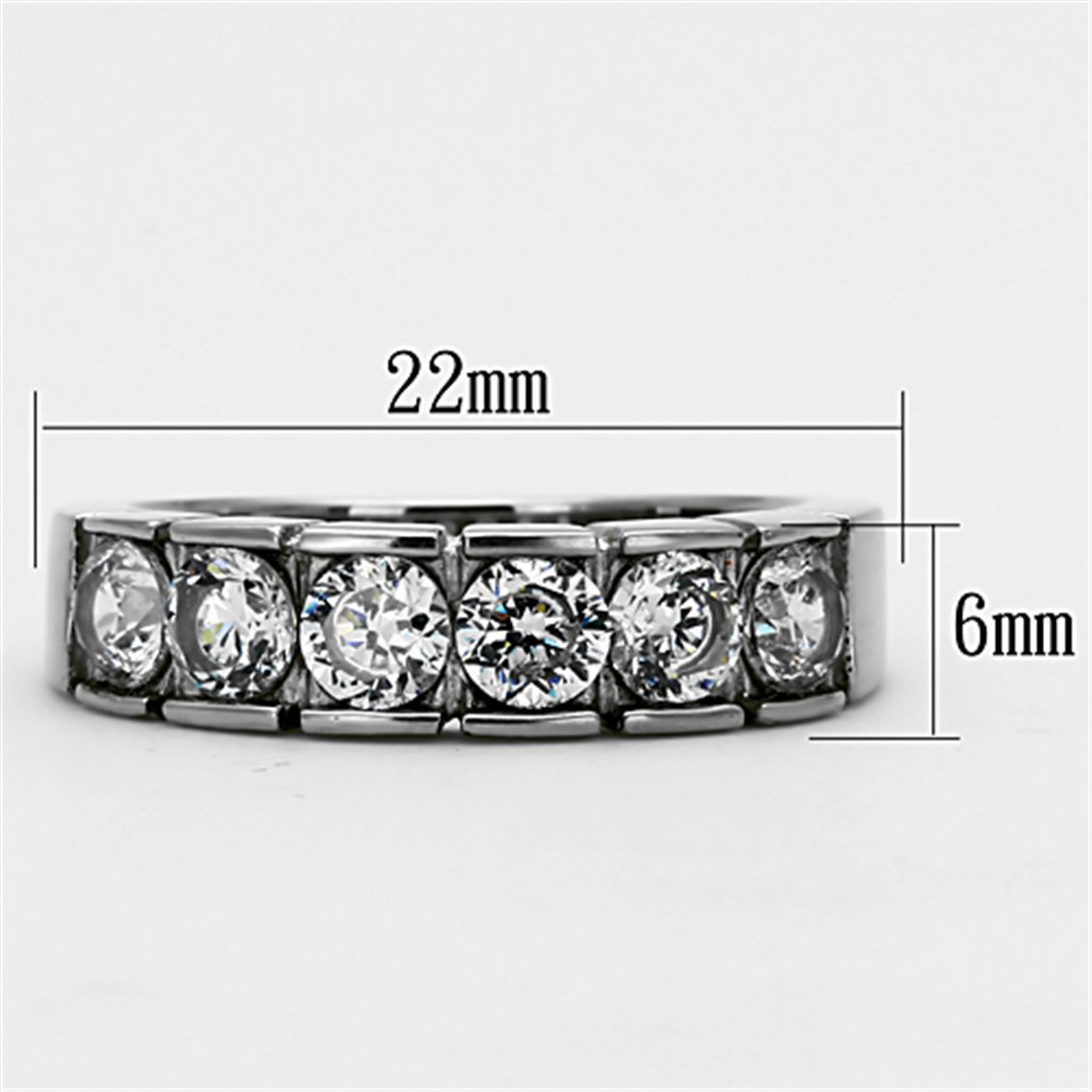 1.50ct CZ Wedding Ring for Women - Stainless Steel 316, Sizes 5-10 - Elegant Bridal Jewelry