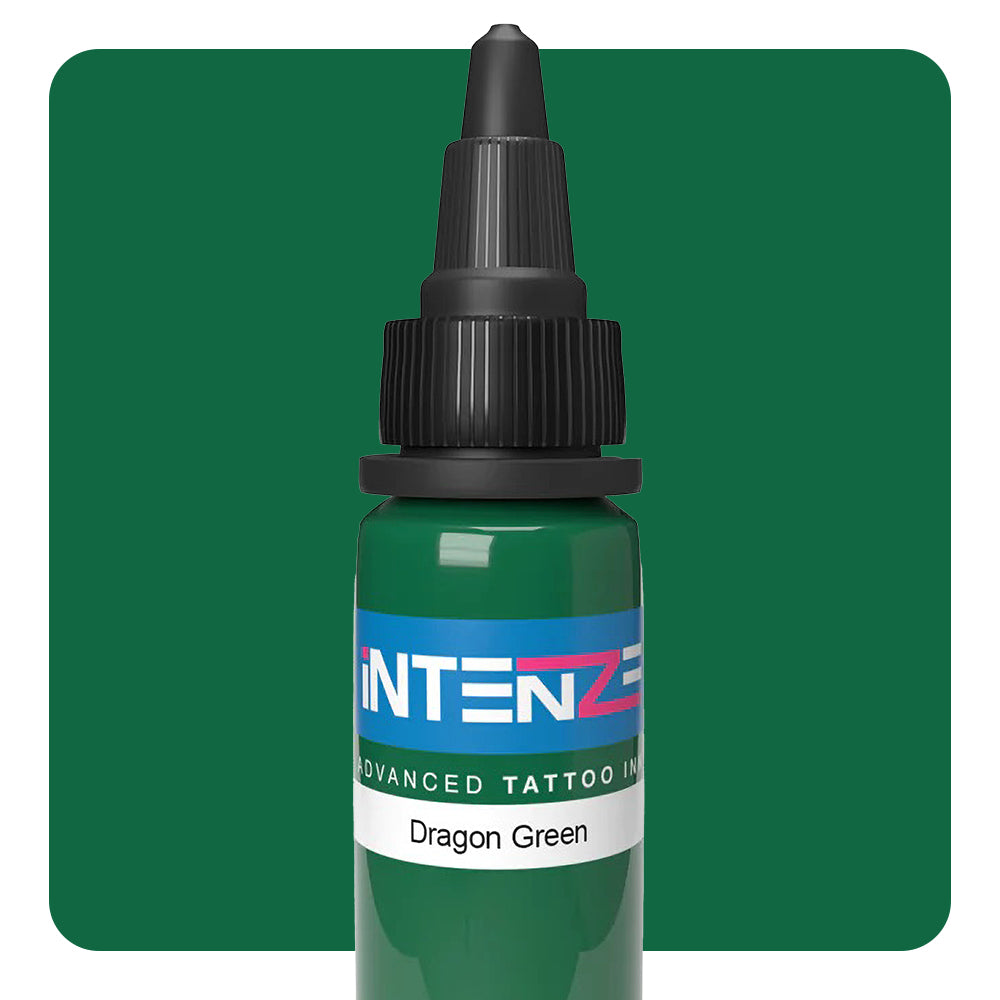 Premium Dragon Green Tattoo Ink by Intenze – Professional Tattoo Supplies – Choose Your Size – Perfect for Tattoo Artists & Body Art Enthusiasts