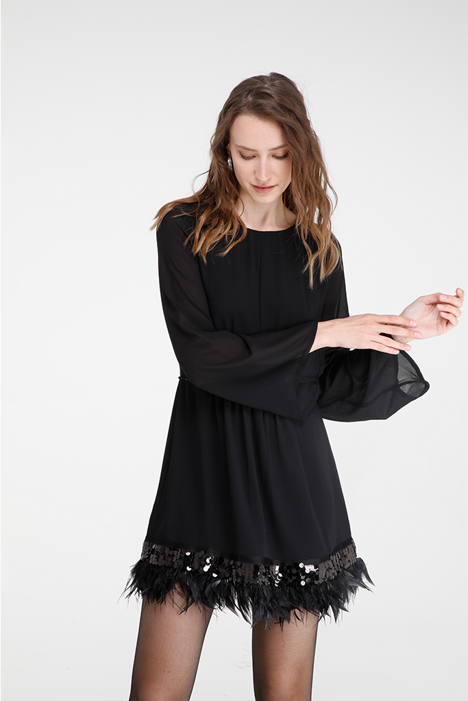 Giova Mini Dress for Women - Elegant Black Party Dress | Perfect for Night Out, Cocktail Party & Special Occasions