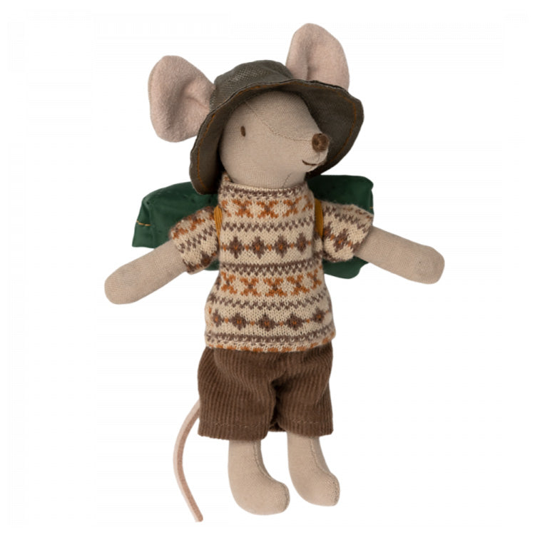 Maileg Hiker Mouse Plush Toy - Big Brother Adventure Companion | Perfect for Kids' Playtime, Nursery Decor & Gift Giving