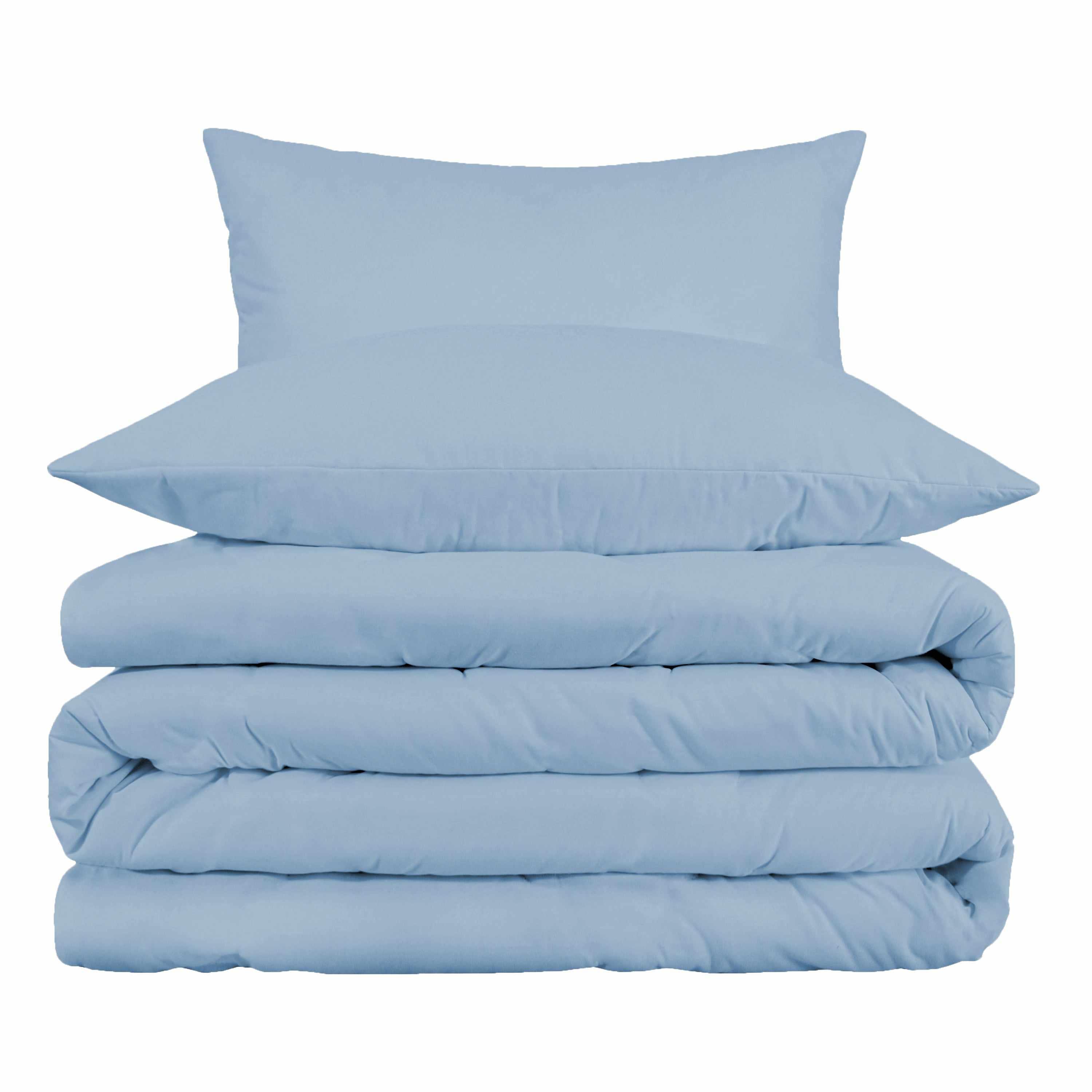1000 Thread Count Egyptian Cotton Solid Duvet Cover Set - Luxury Bedding for Master Bedroom & Guest Room - Soft Breathable Duvet Cover for All Seasons