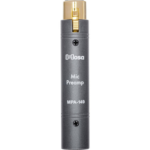 Hosa MPA149 Active In-Line Microphone Preamp for Shure SM7B - Professional Studio Recording & Podcasting Boost