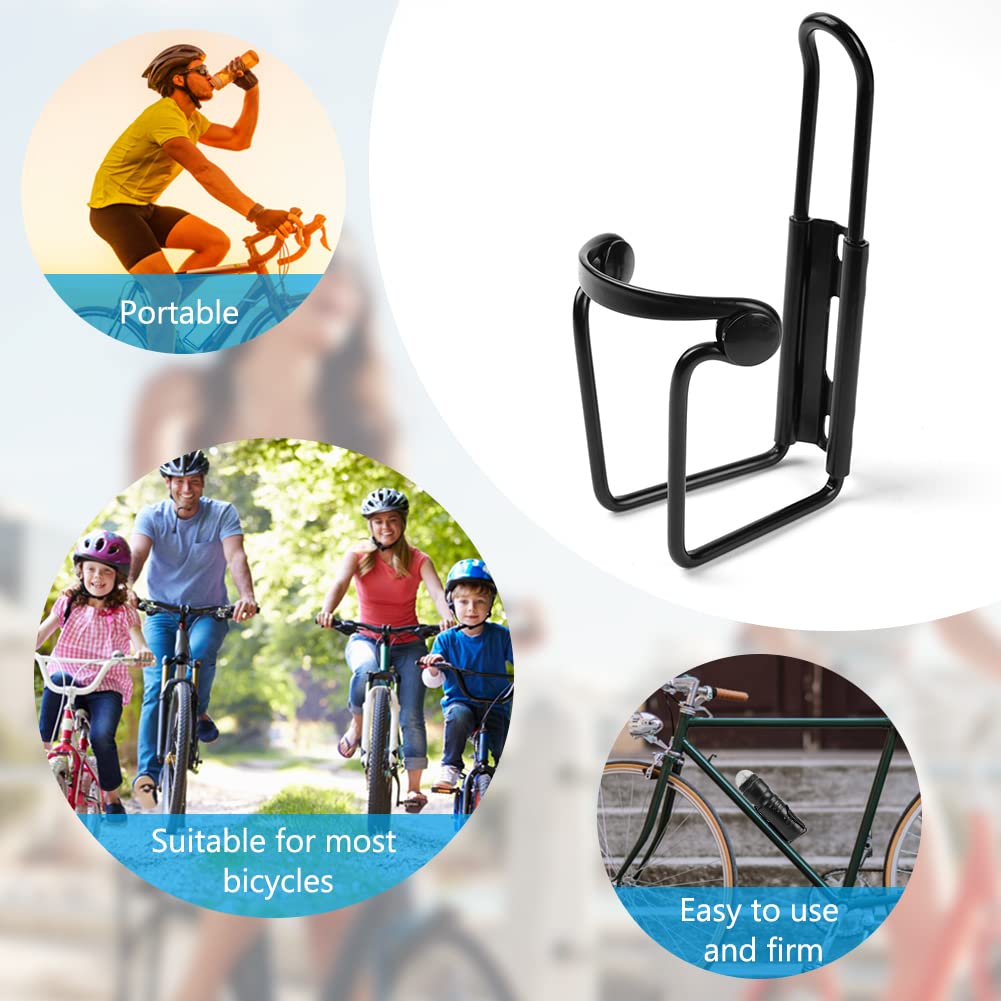 Lightweight Alloy Bike Water Bottle Holder - Universal Bicycle Bottle Cage with Screw Tool for Road, Mountain & Hybrid Bikes - Easy Installation & Quick Mount - Perfect for Cycling, Commuting & Outdoor Adventures - Black