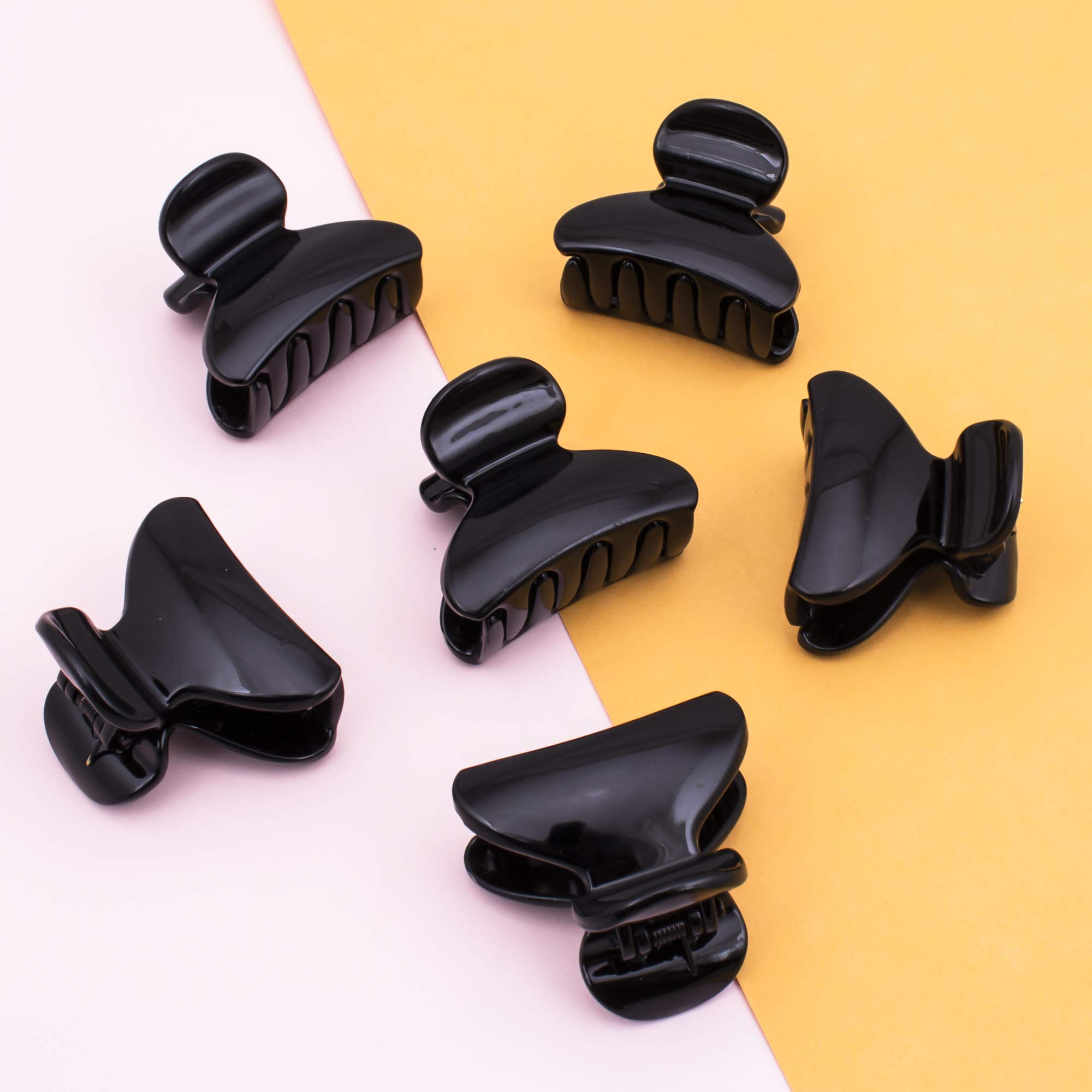 Shiny Butterfly Hair Clips for Women & Girls - Pack of 6 Medium Hair Accessories (SKR70562) - Perfect for Parties, Weddings & Everyday Style