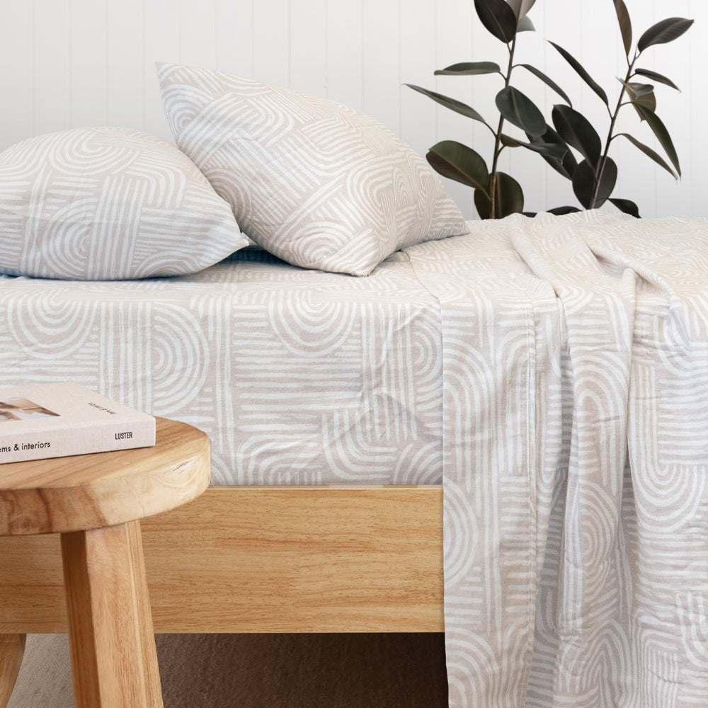Premium Bowie Flannel Sheet Set - Queen Size, Soft & Cozy 100% Cotton Bedding for Winter - Perfect for Cold Weather & Cozy Nights