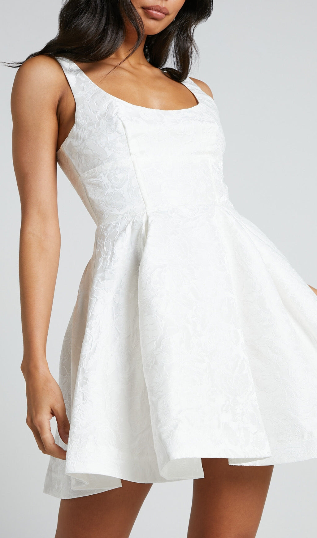 Elegant Corset Scoop Neck Fit and Flare Dress for Women - Perfect for Weddings, Parties & Evening Events