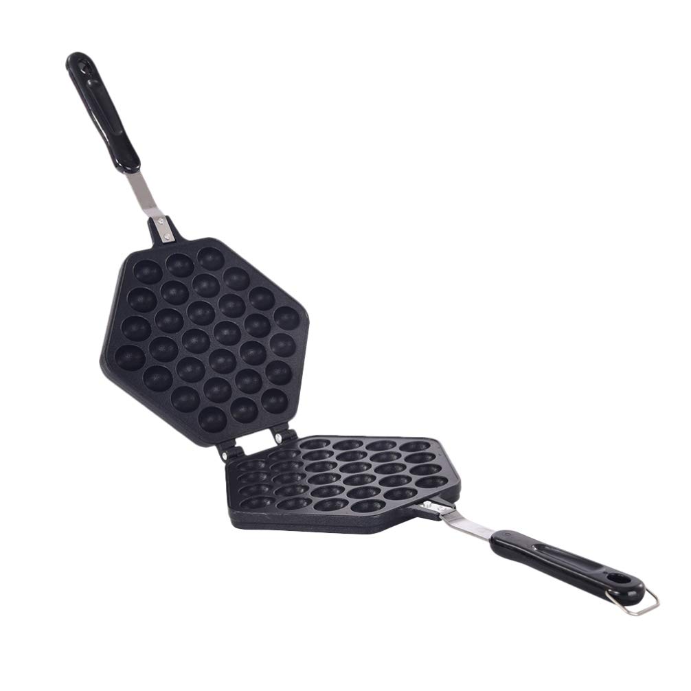 Hemoton Non-Stick 30-Hole Waffle Maker - Hong Kong Style Bubble Egg Waffle Pan for Baking Cakes & Bread - Perfect for Breakfast, Desserts, and Party Snacks