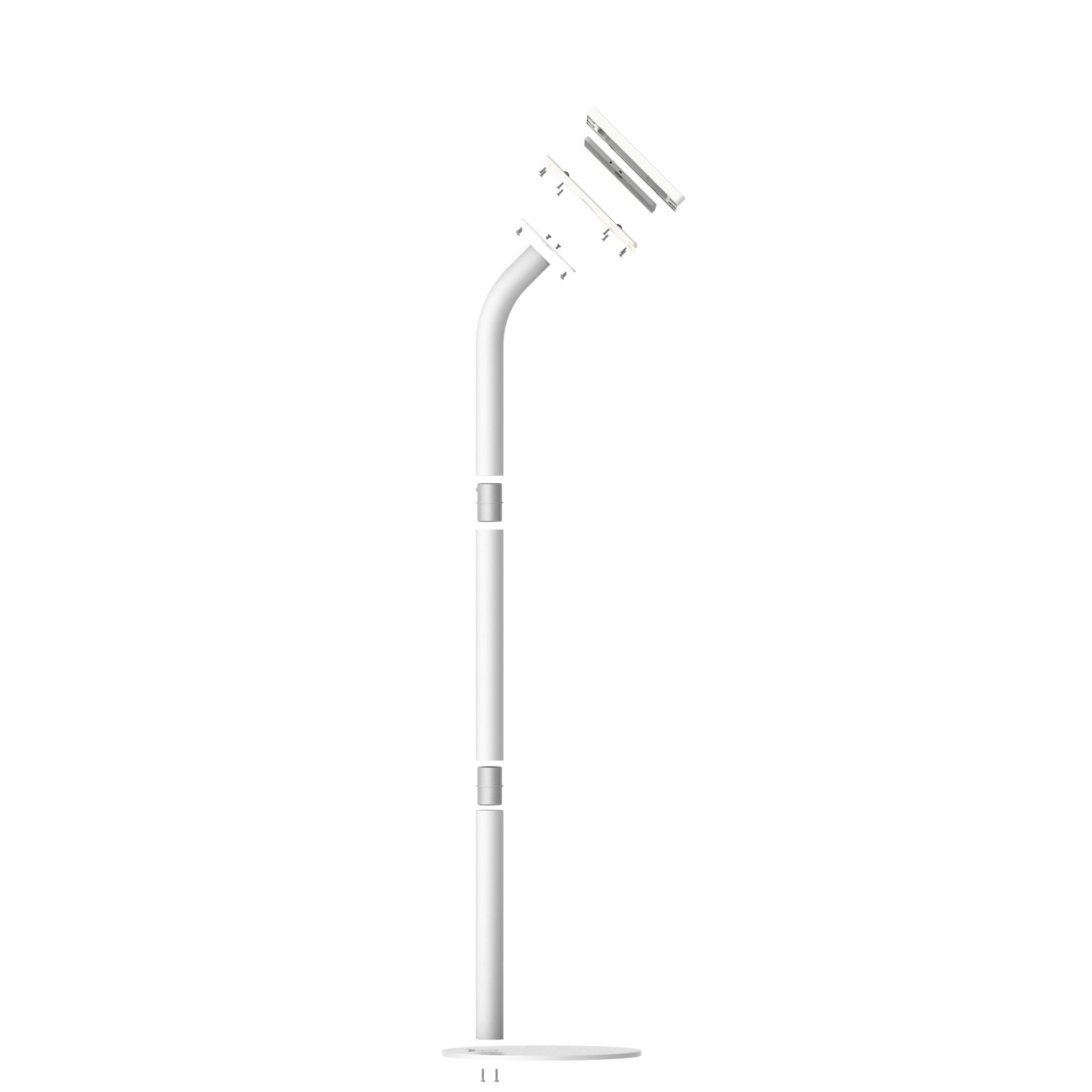 VidaMount White Enclosure & Floor Stand Bundle - Compatible with Samsung Galaxy Tab A 10.1 (2016 Model) - Perfect for Home, Office & Commercial Tablet Displays