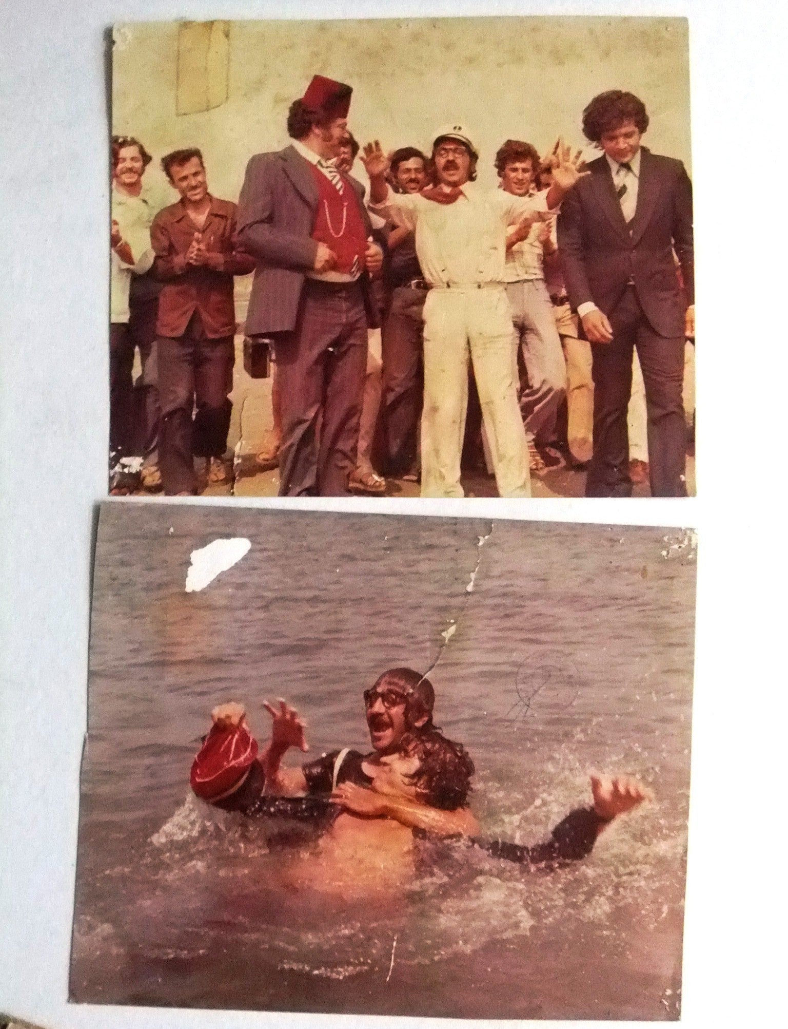 Vintage 80s Syrian Arabic Movie Photos Set of 6 - Boneless Fish Film Stills Featuring Dureid Lahham - Perfect for Film Collectors & Middle Eastern Cinema Enthusiasts