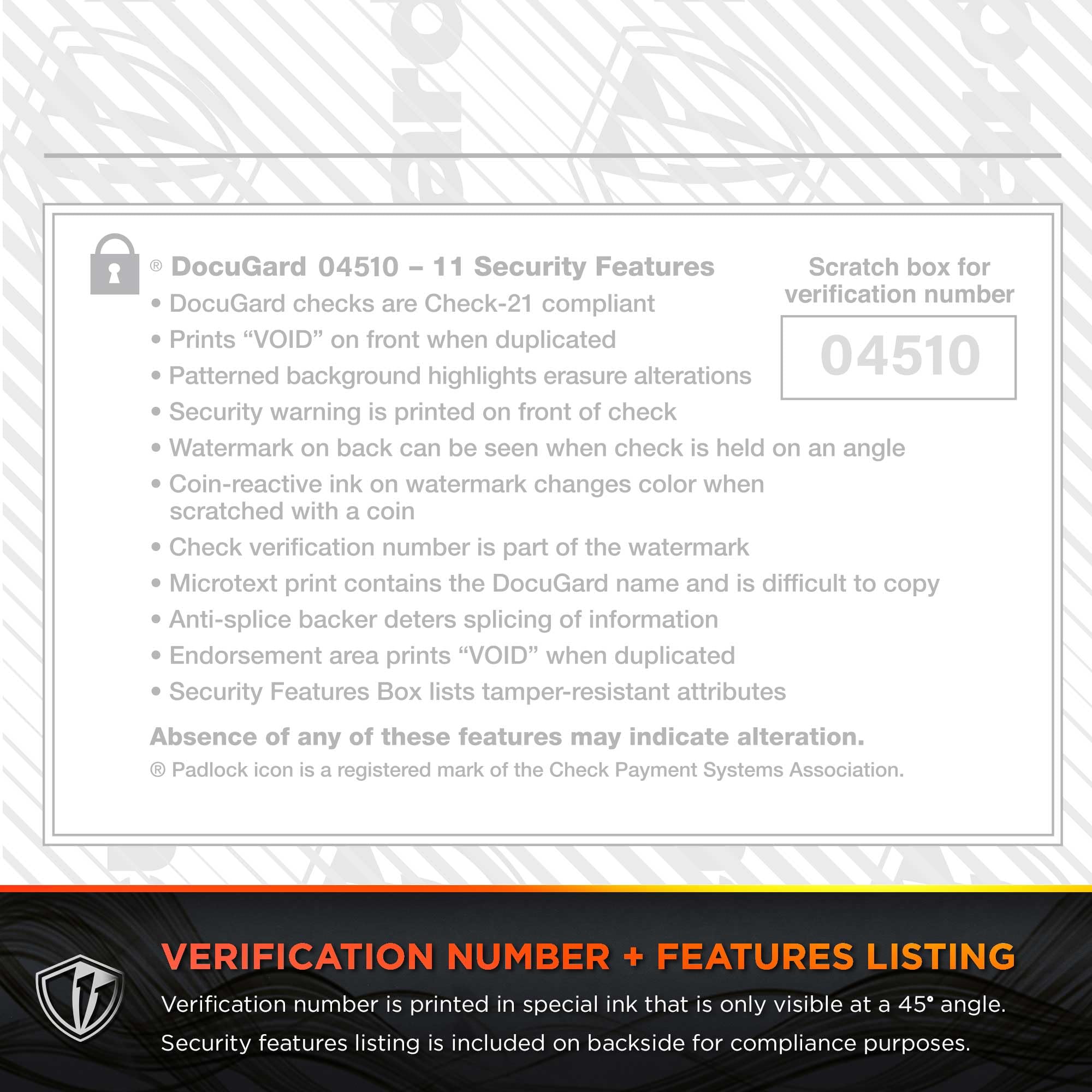 DocuGard Standard Green Marble High Security Business Checks - 500 Blank Checks with 11 Security Features | Compatible with QuickBooks, Laser & Inkjet Printers | Perfect for Small Business Accounting, Payroll & Financial Transactions