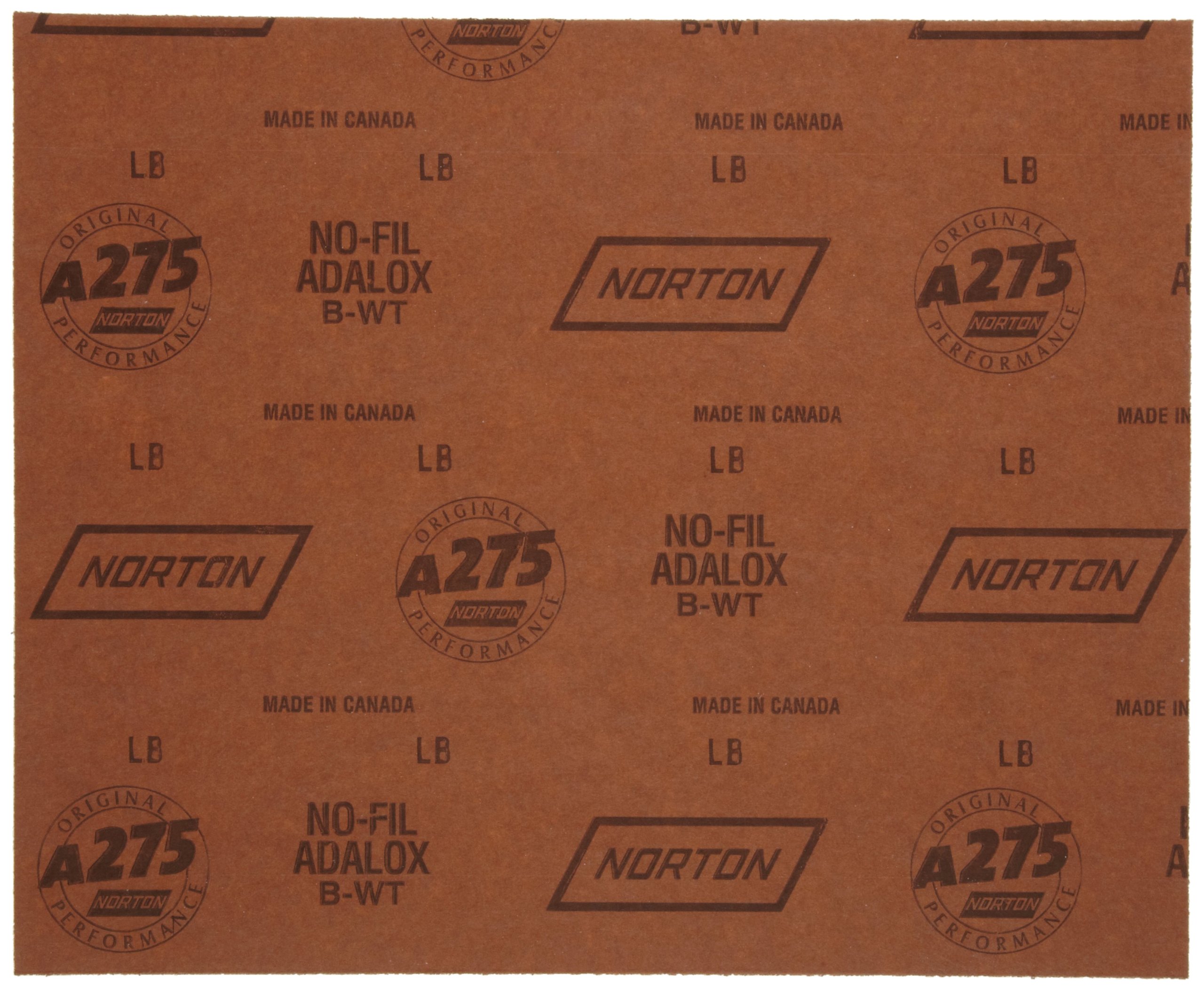 Norton A275 No-Fil Adalox 500 Grit Aluminum Oxide Abrasive Sheets - 100 Pack Waterproof Sandpaper for Woodworking, Metal Polishing & DIY Projects