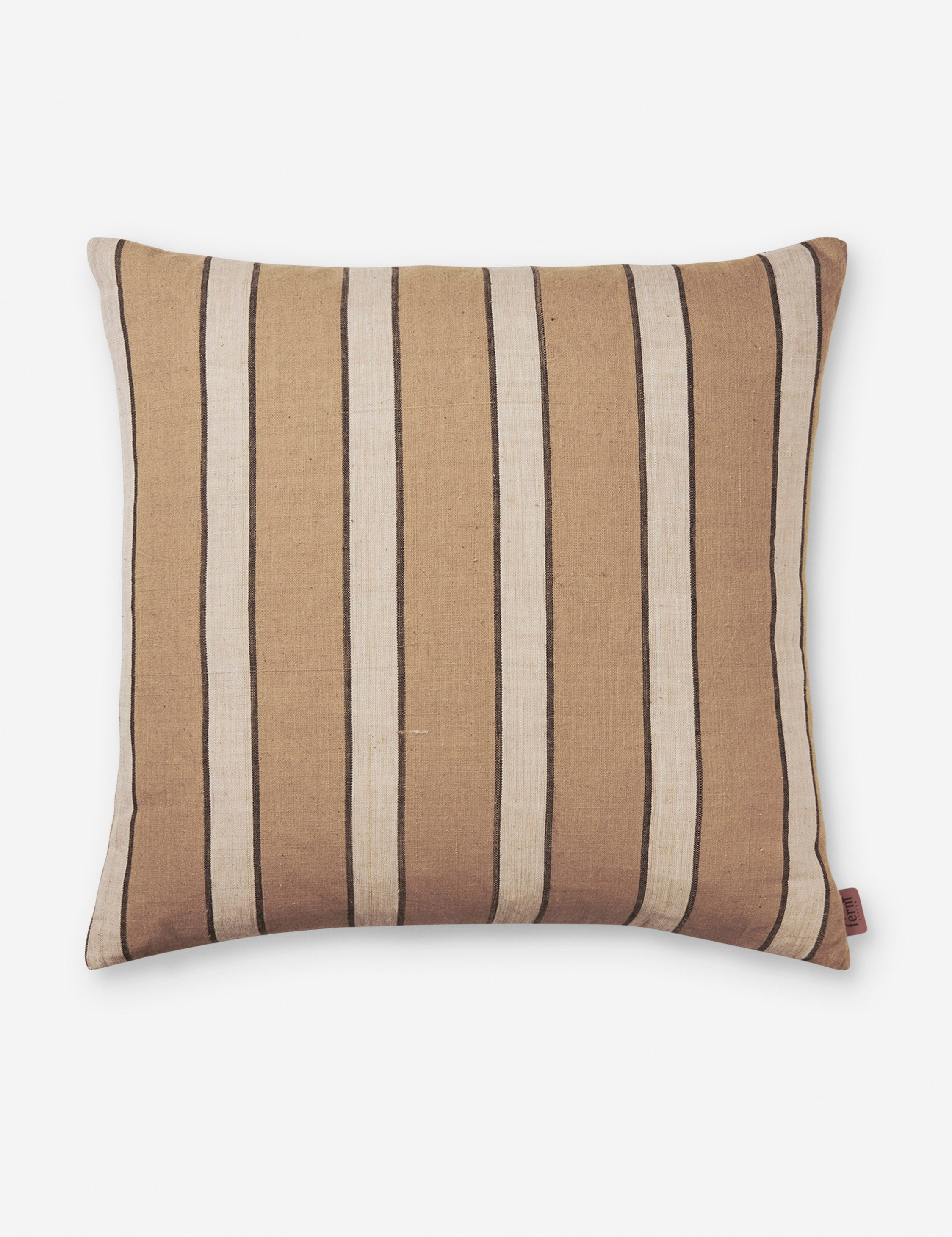 Ferm Living Brown Cotton Pillow - Soft & Breathable Decorative Throw Pillow for Sofa, Bed, Couch - Perfect for Living Room, Bedroom & Home Decor