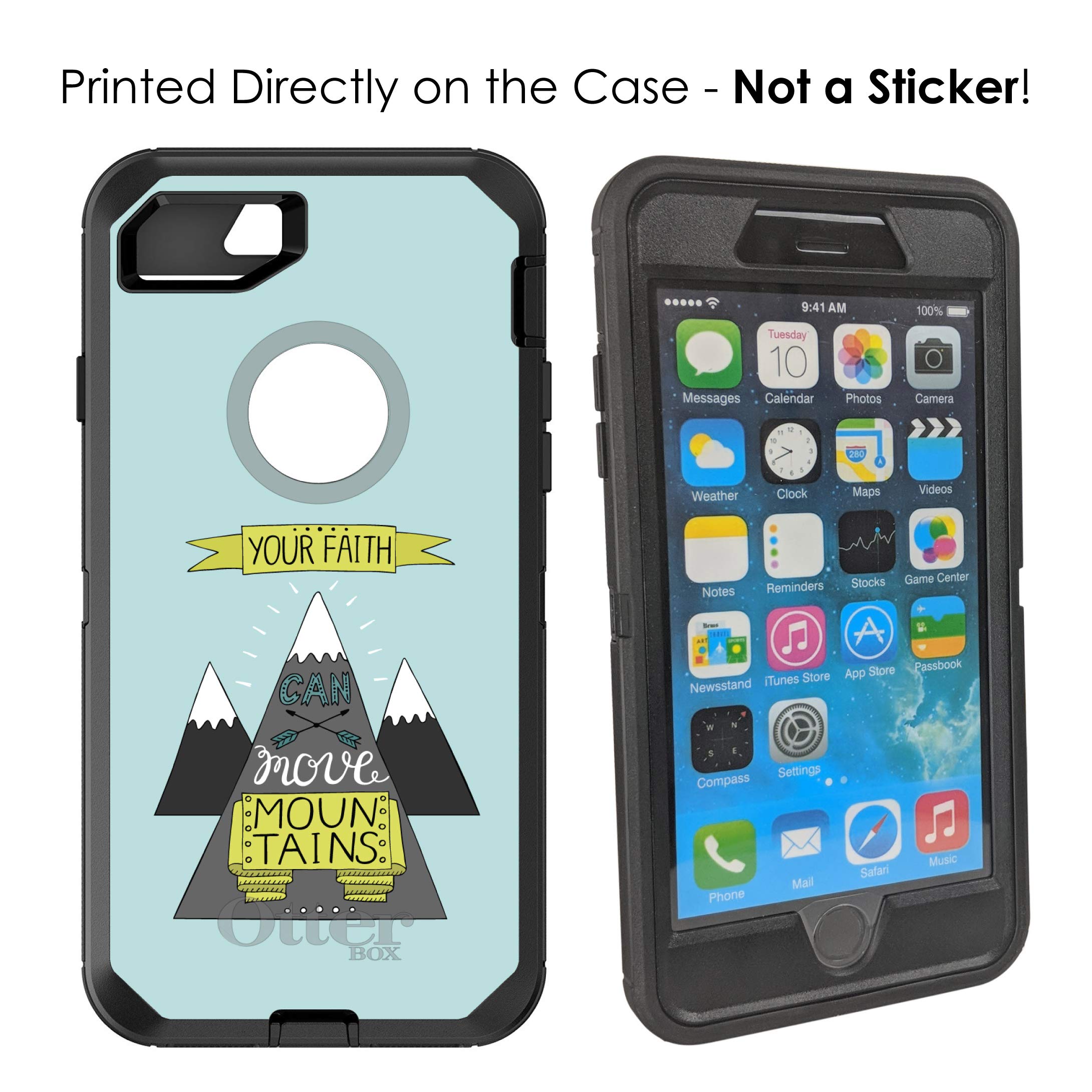 DistinctInk iPhone 7 Plus / 8 Plus Case (5.5 Inch) - Heavy Duty Protective Cover with Shock Absorption | Replacement for OtterBox Defender | Black Custom Design | Perfect for Outdoor Activities, Work & Daily Use