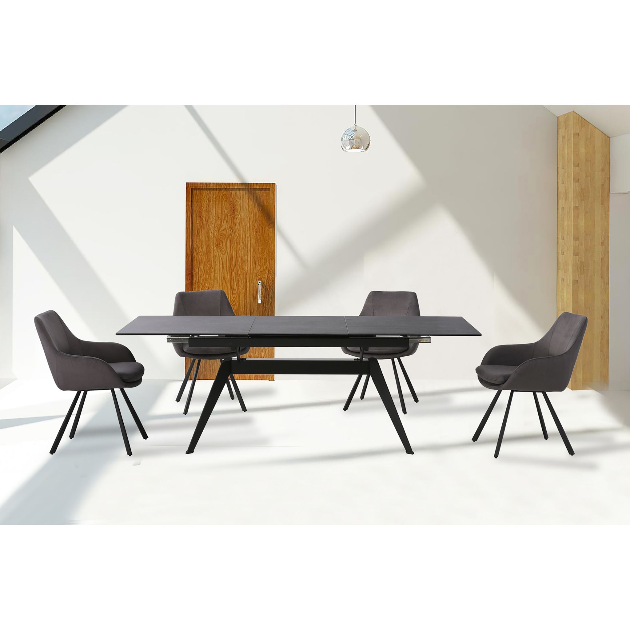 Amaze 5-Piece Modern Dining Set - Elegant Table & Chairs for Kitchen, Dining Room - Perfect for Family Meals & Entertaining Guests