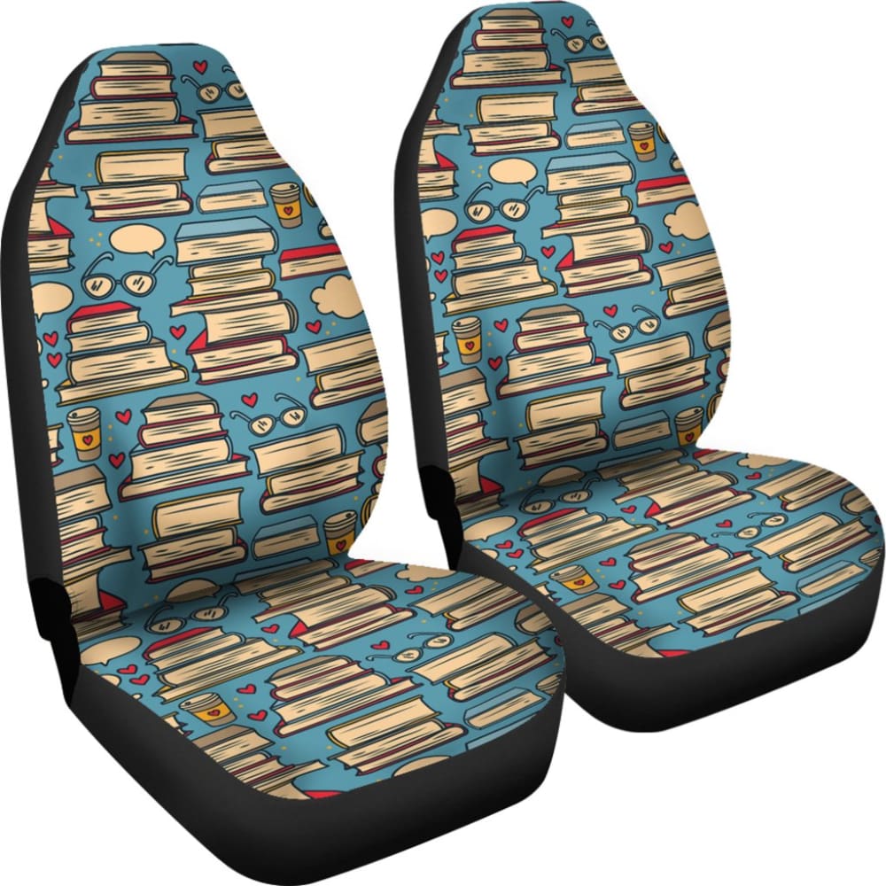 Premium Book Lovers Car Seat Covers 212004 - Comfortable & Stylish Protection for Your Vehicle - Perfect for Bookworms, Readers & Bibliophiles