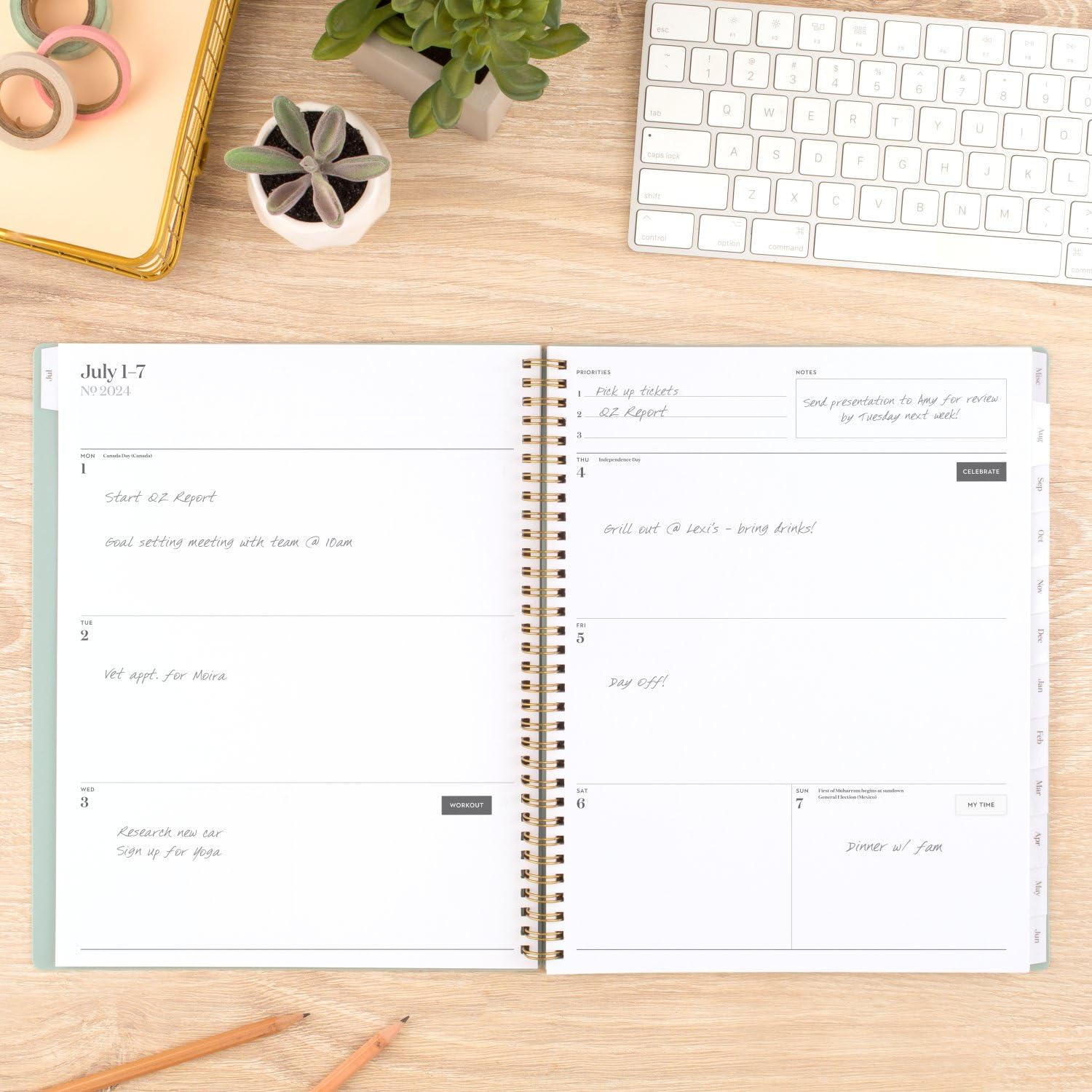 Cambridge Planner 2024-2025 Academic Year - Weekly & Monthly Large Planner (8.5