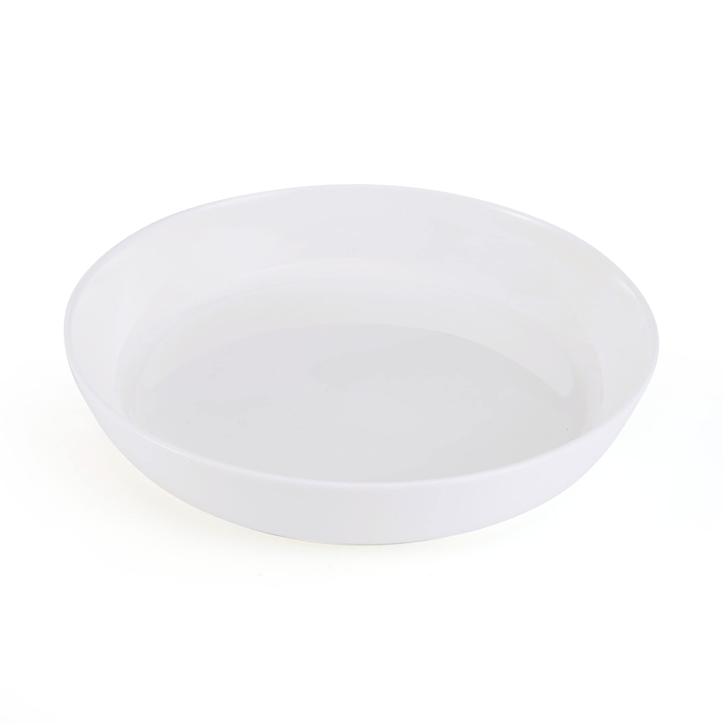 Mikasa Samantha 16-Piece Chip-Resistant Dinnerware Set - Service for 4, White Porcelain Plates & Bowls - Includes 4 Pasta Bowls (8-inch) - Durable Everyday Dinnerware for Family Meals, Entertaining & Restaurant-Style Dining