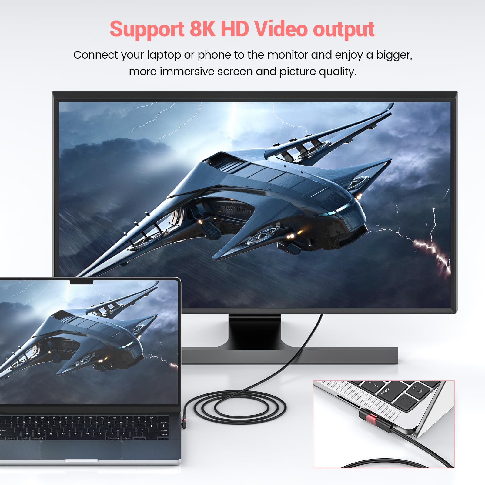 90 Degree USB C Right Angle Adapter (2 Pack) - USB C Male to Female Angled Connector for Steam Deck, MacBook Pro, iPad Pro, Tablets, Phones & Nintendo Switch - Perfect for Gaming, Charging & Data Transfer in Tight Spaces