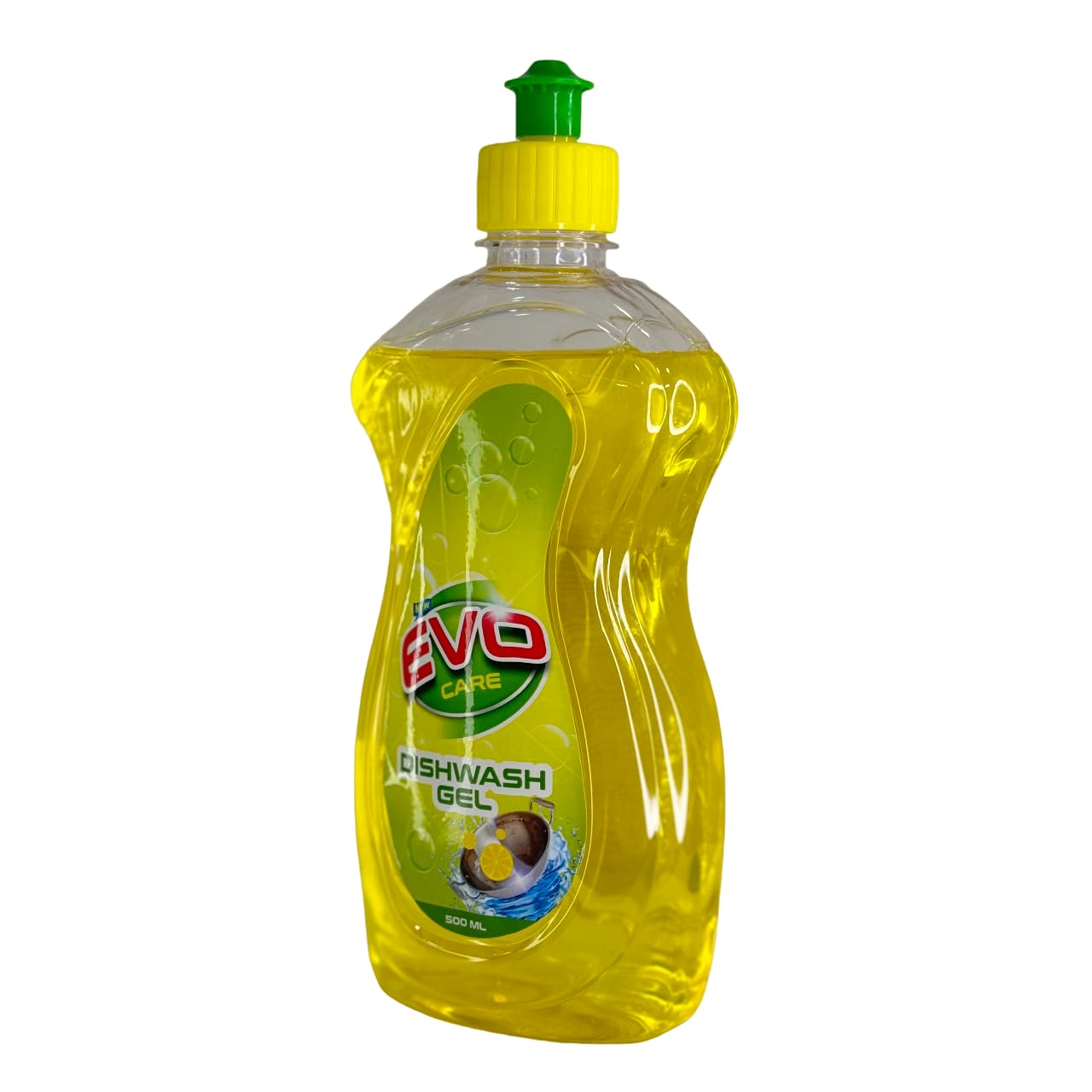 Evocare Natural Lemon Dishwashing Gel 1 Liter (Pack of 2 x 500ml) - Gentle & Effective for Greasy Pots, Pans & Dishes - Eco-Friendly Kitchen Cleaner