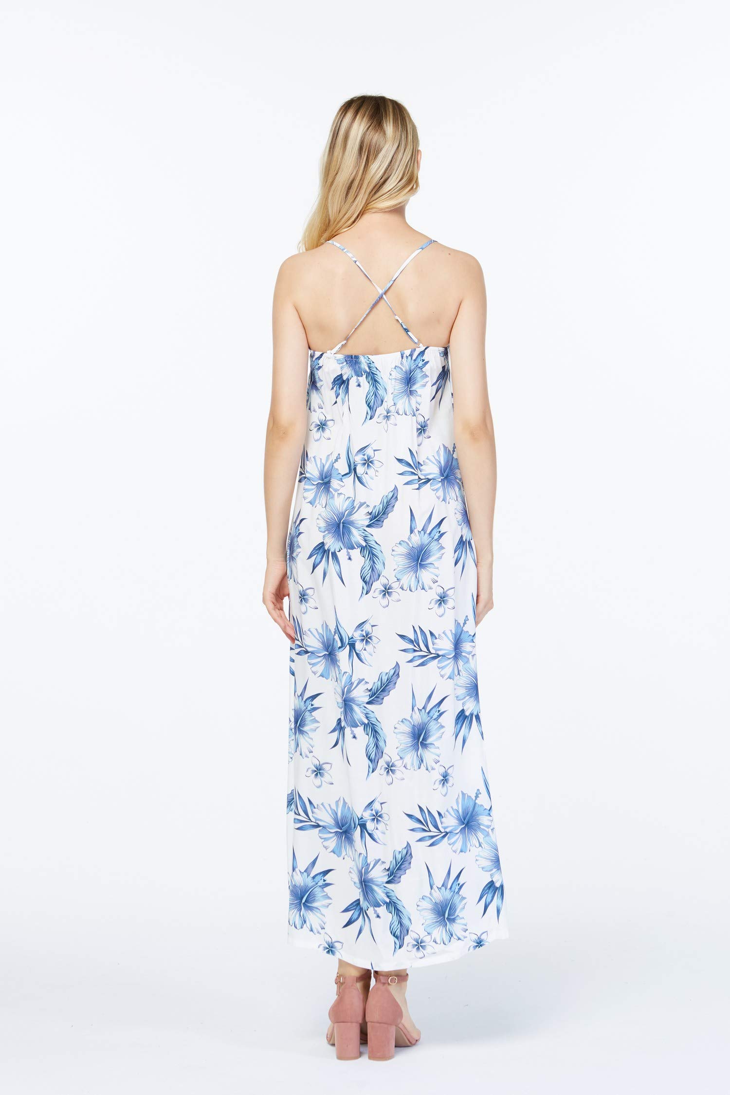 Hawaiian Couple Matching Outfits - Luau Shirt & Maxi Sweetheart Dress Set in Midnight Bloom Floral Print | Perfect for Beach Vacations, Summer Parties & Tropical Getaways
