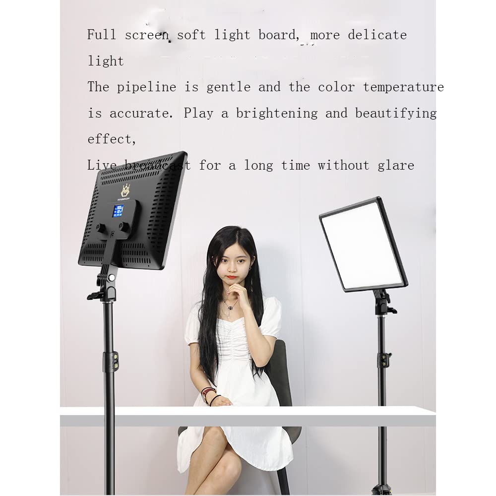 MINJUK Square Photography Light - Large LED Fill Light for Live Streaming, YouTube Videos, TikTok & Instagram Content Creation - Perfect for Home Studio, Vlogging, and Product Photography