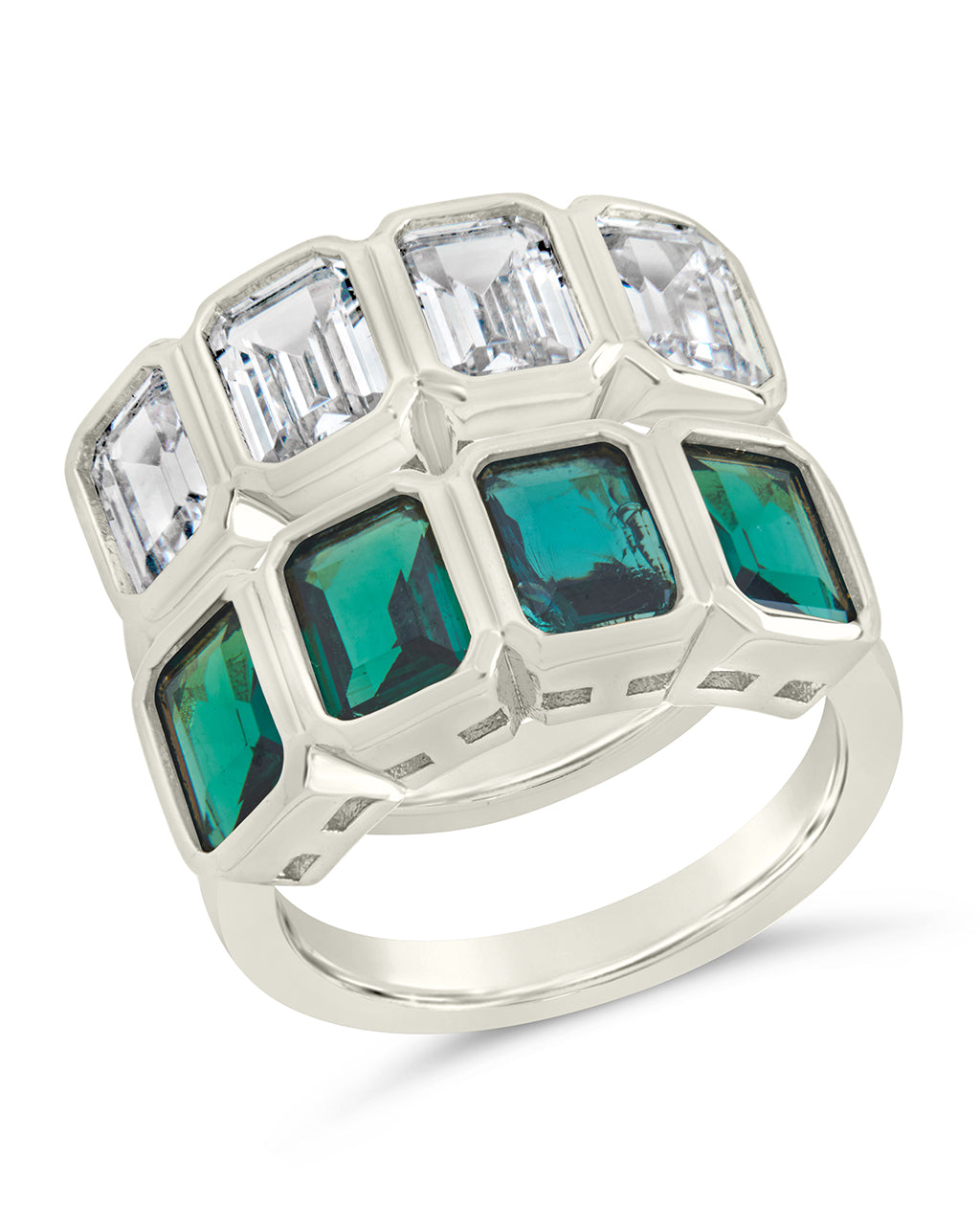 Harlen Bezel CZ Ring Set for Women - Cubic Zirconia Fashion Jewelry - Elegant Wedding, Engagement, Party & Everyday Wear