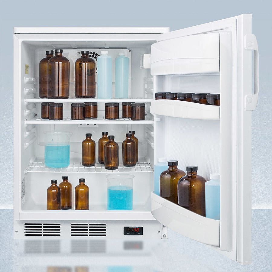 Accucold 24-Inch Wide All Refrigerator with Auto Defrost - FF6LWPLUS2 | Compact Freezerless Fridge for Home, Office, Dorm, or Garage | Energy Efficient Cooling Solution