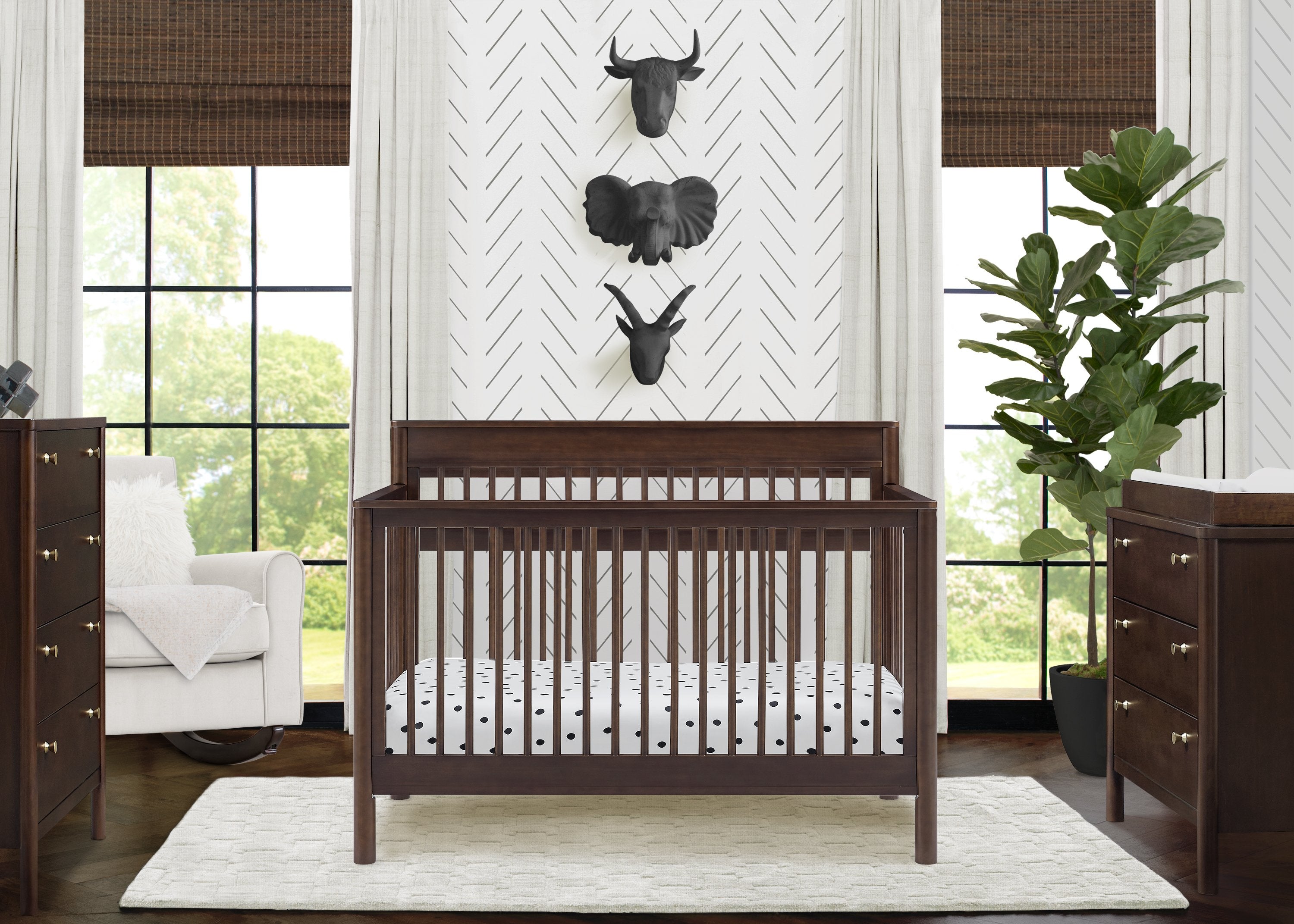 Remy 6-in-1 Convertible Baby Crib - Toddler Bed, Daybed & Full-Size Bed | Safe & Durable Nursery Furniture for Newborn to Adult | Perfect for Nursery, Bedroom & Guest Room