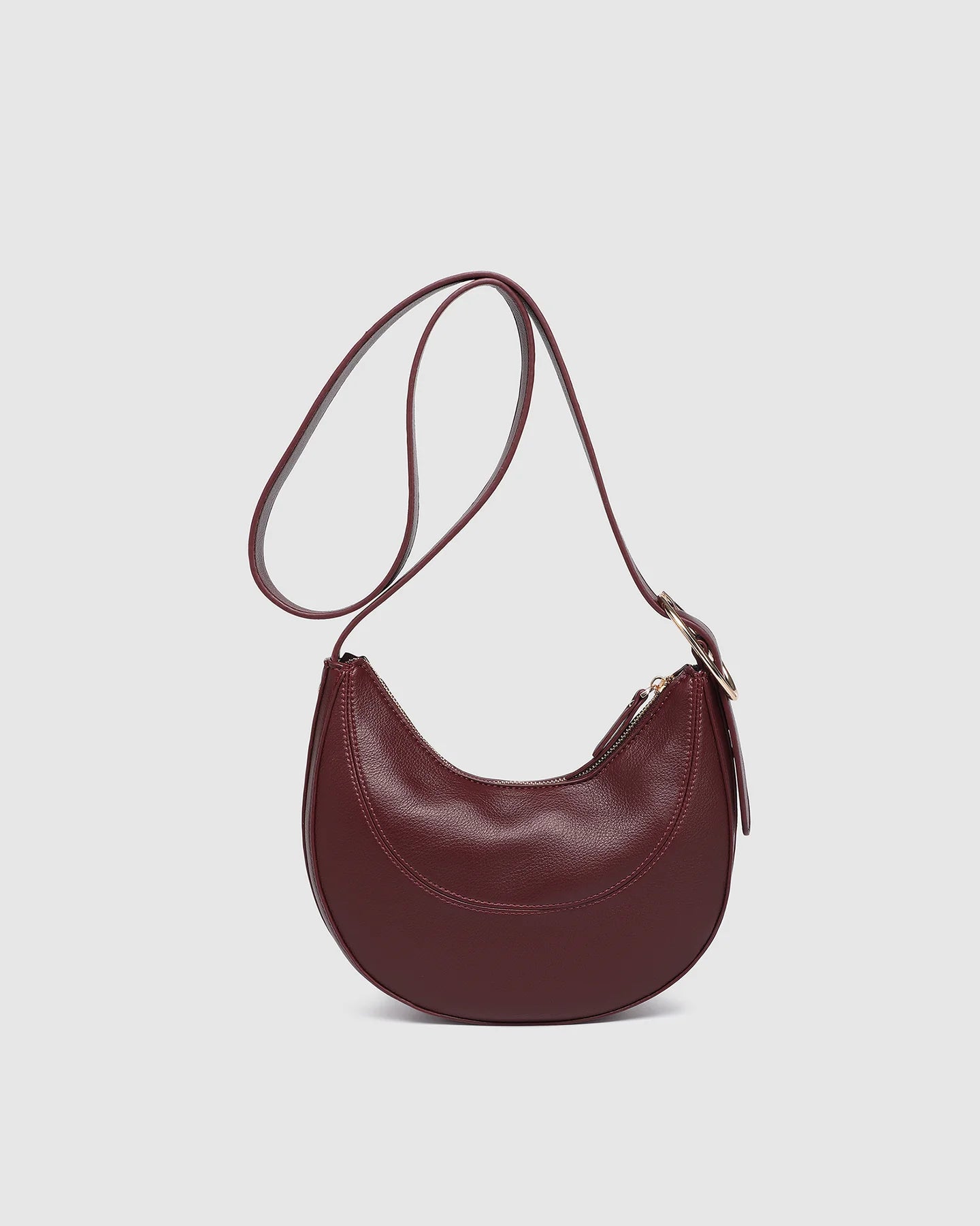Louenhide Burgundy Lane Crossbody Bag - Stylish & Durable Leather Purse for Women, Perfect for Work, Travel & Everyday Use