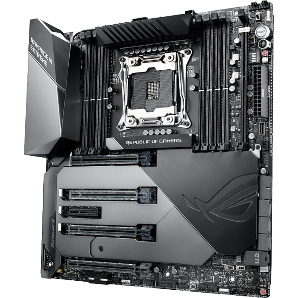 ASUS X299 ROG Rampage VI Extreme EATX Motherboard - LGA2066, DDR4, M.2, U.2, WiGig WiFi, USB 3.1, Aura Sync RGB - Perfect for High-End Gaming PCs & Workstations