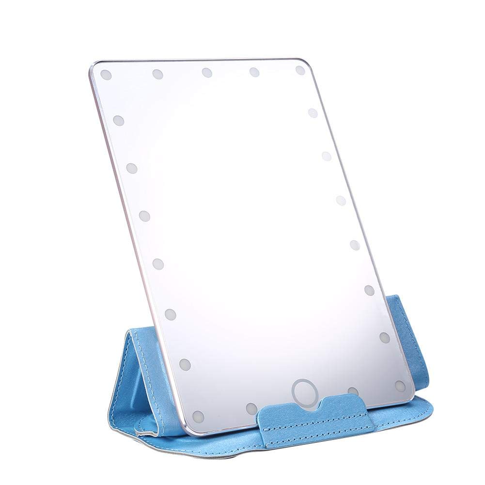 LED Makeup Mirror with USB Power, 21-Piece Cosmetic Mirror Set with Cover & Magnifying Mirror - Glare-Free Lighting for Vanity, Dressing Table & Travel (Silver) | Perfect for Home, Salon & Professional Makeup Artists