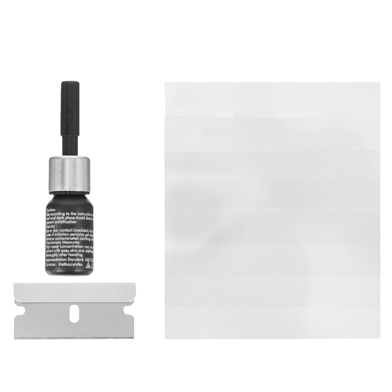 Wakauto 2 Sets Professional Car Windshield Crack Repair Kit - DIY Auto Glass Repair Tool for Chips, Cracks & Bullseyes - Perfect for Home, Roadside & Emergency Vehicle Maintenance