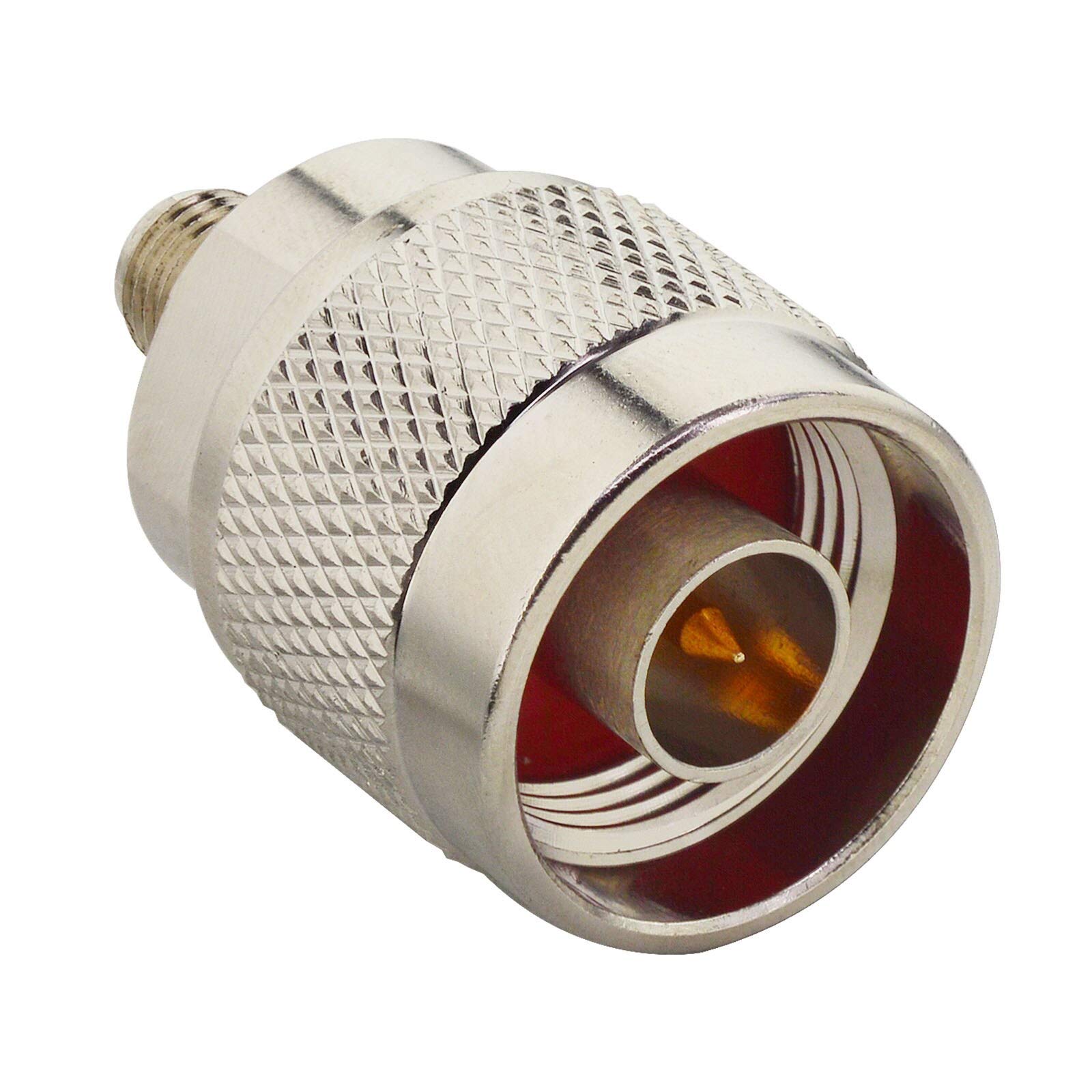 2 Pack SMA Female to N Male RF Coaxial Adapter Connector - High Frequency Coax Cable Adapter for Ham Radio, Antenna, CCTV, WiFi & Networking Equipment