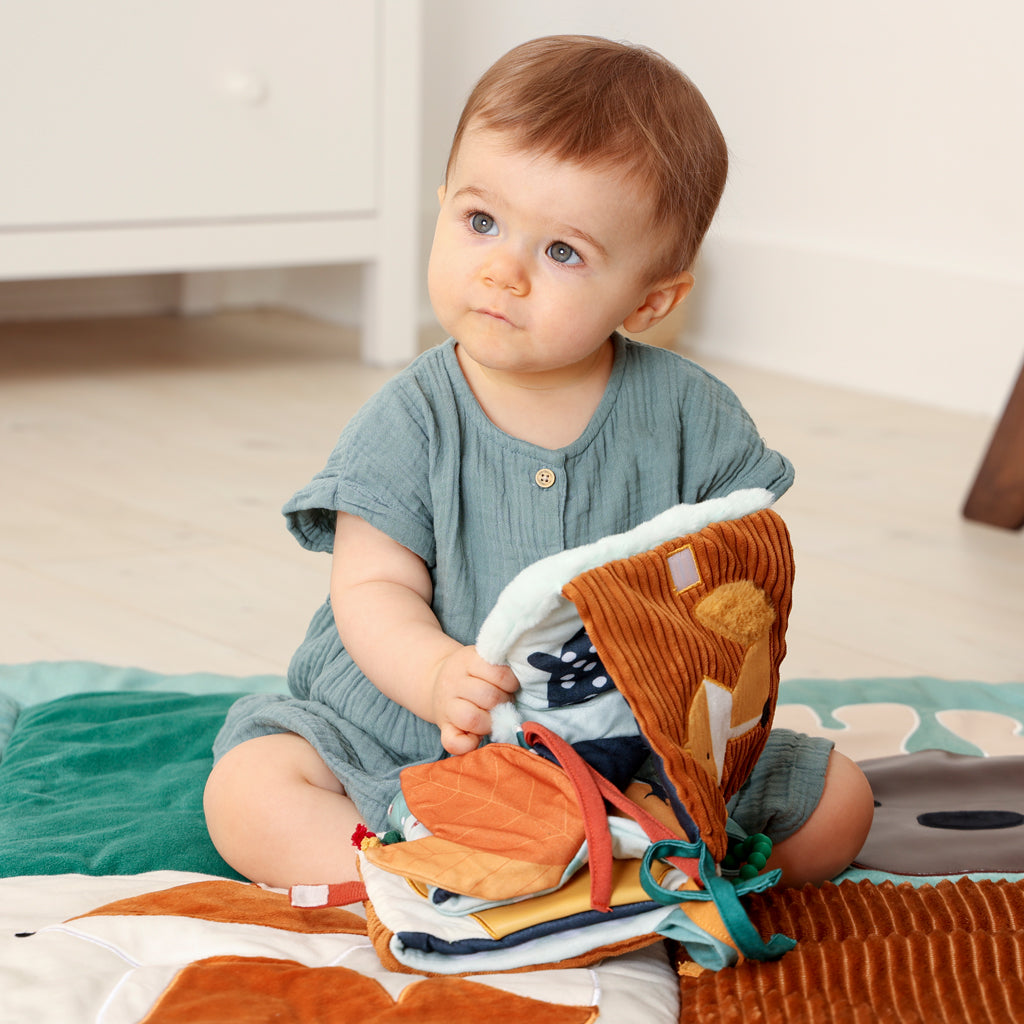Little Big Friends Soft 2-in-1 Activity Book - Forest Animals Theme | Interactive Learning Toy for Toddlers | Perfect for Travel, Preschool & Quiet Time Play