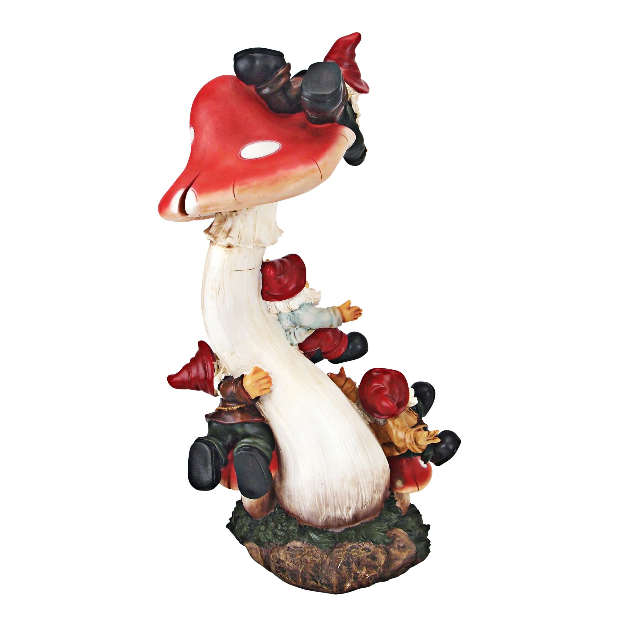 Garden Gnome Statue with Mushroom House - Whimsical Fairy Garden Decor for Outdoor & Indoor Use - Perfect for Lawn, Patio, and Backyard Landscaping