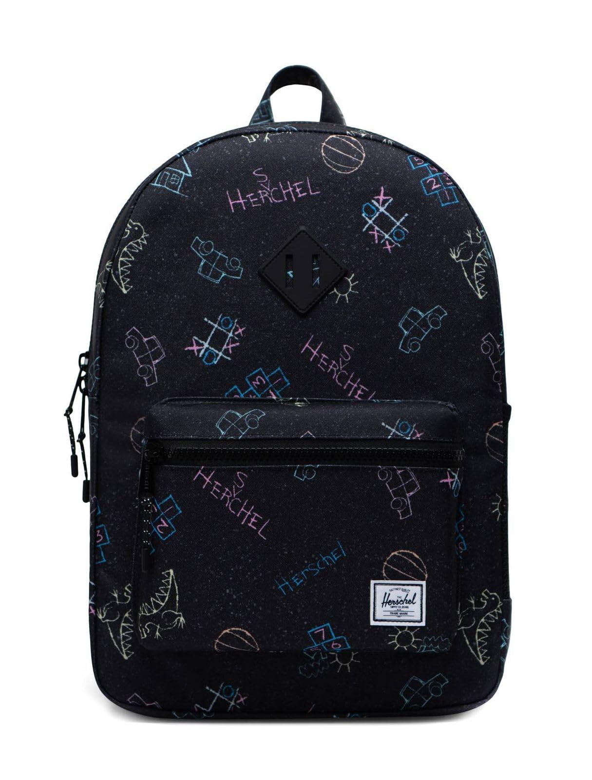 Herschel Heritage Youth XL Backpack - Asphalt Chalk | Durable School Backpack for Teens, Travel & Everyday Use