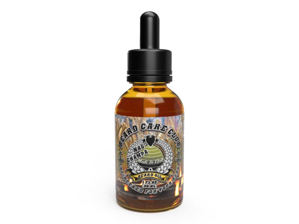 Nag Champa Scented Beard Oil for Men - Natural & Organic Grooming Oil for Soft, Healthy Facial Hair - Perfect for Daily Use & Styling