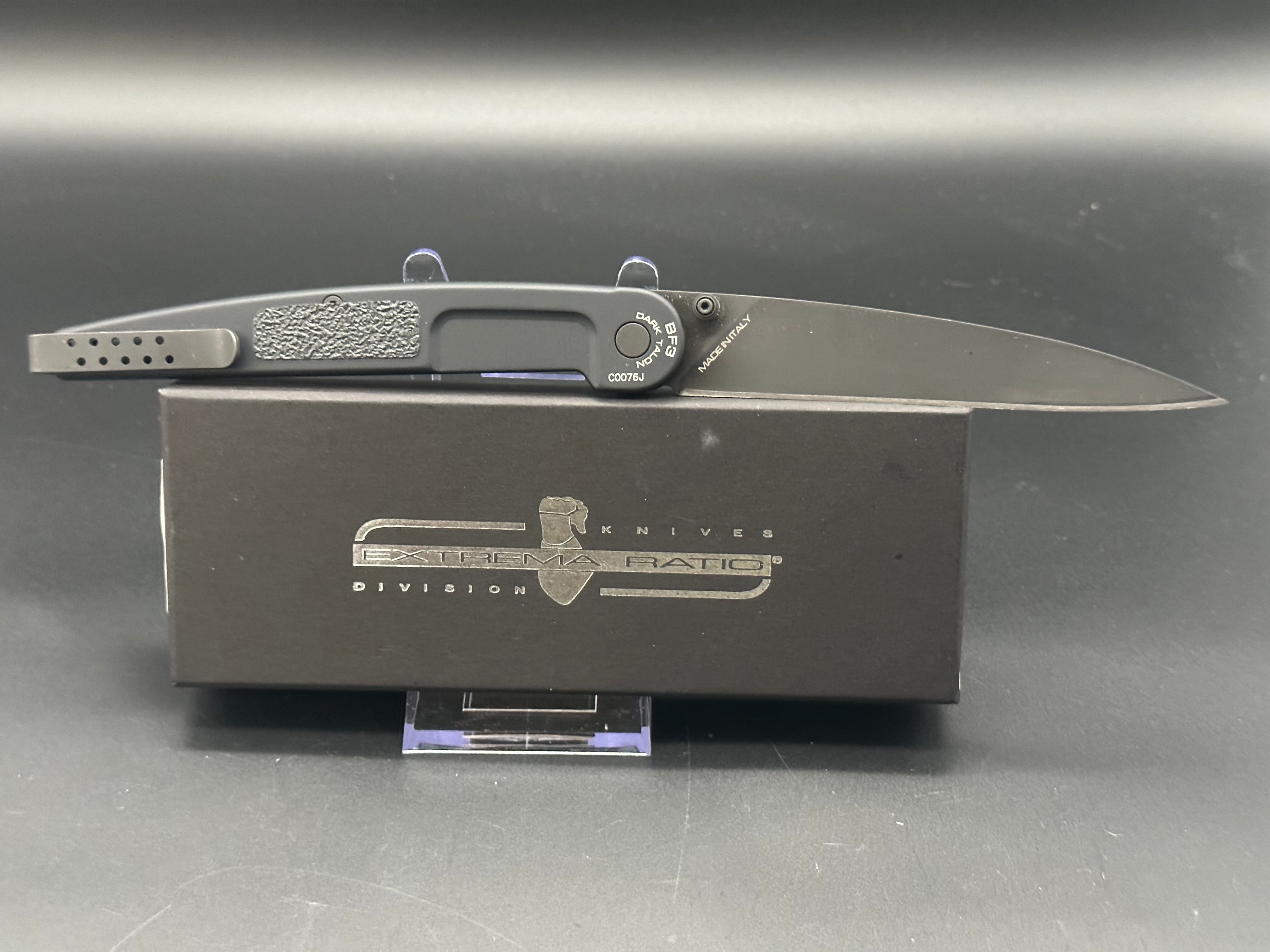 Extrema Ratio Dark Talon BF3 Tactical Fixed Blade Knife - High Carbon Steel Survival Knife for Outdoor Camping, Hunting & Bushcraft | Military Grade Combat Knife for Tactical Use