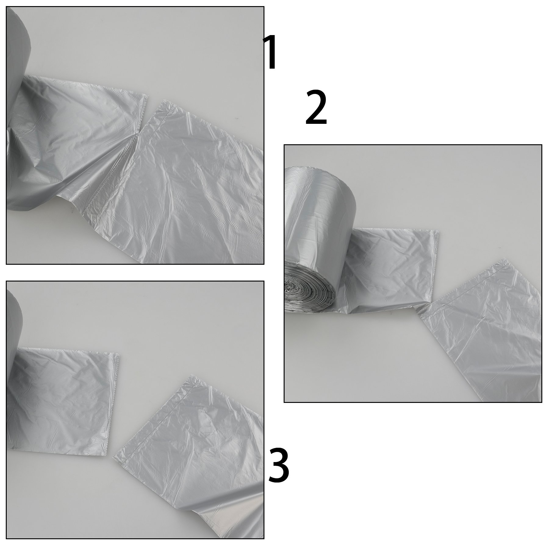 Anbers 1.2 Gallon Small Trash Can Liners - 140 Count, Grey - Perfect for Bathroom, Office, Bedroom & Kitchen Waste Baskets