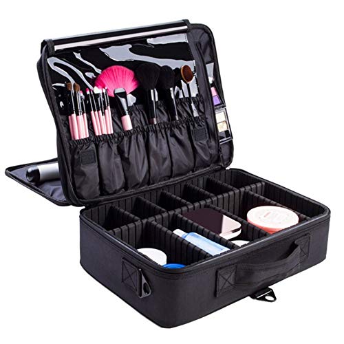 Portable Makeup Organizer for Women - Small Cosmetic Travel Case with Mirror | Perfect for Travel, Gym & On-the-Go Beauty Essentials